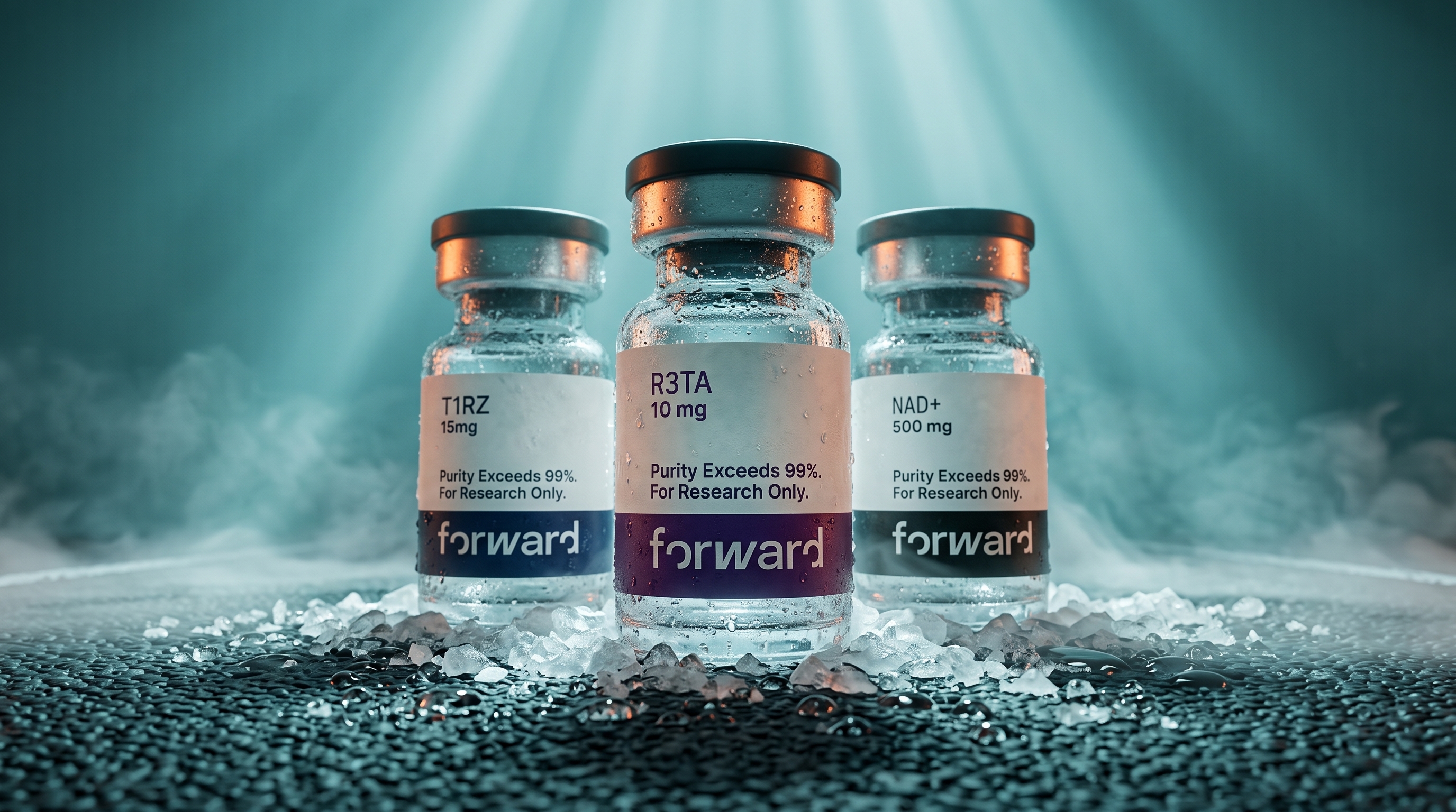 Forward research vials stored in a cold environment